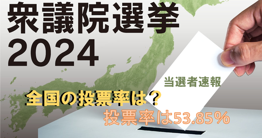 ２０２４衆議院選挙　開票率